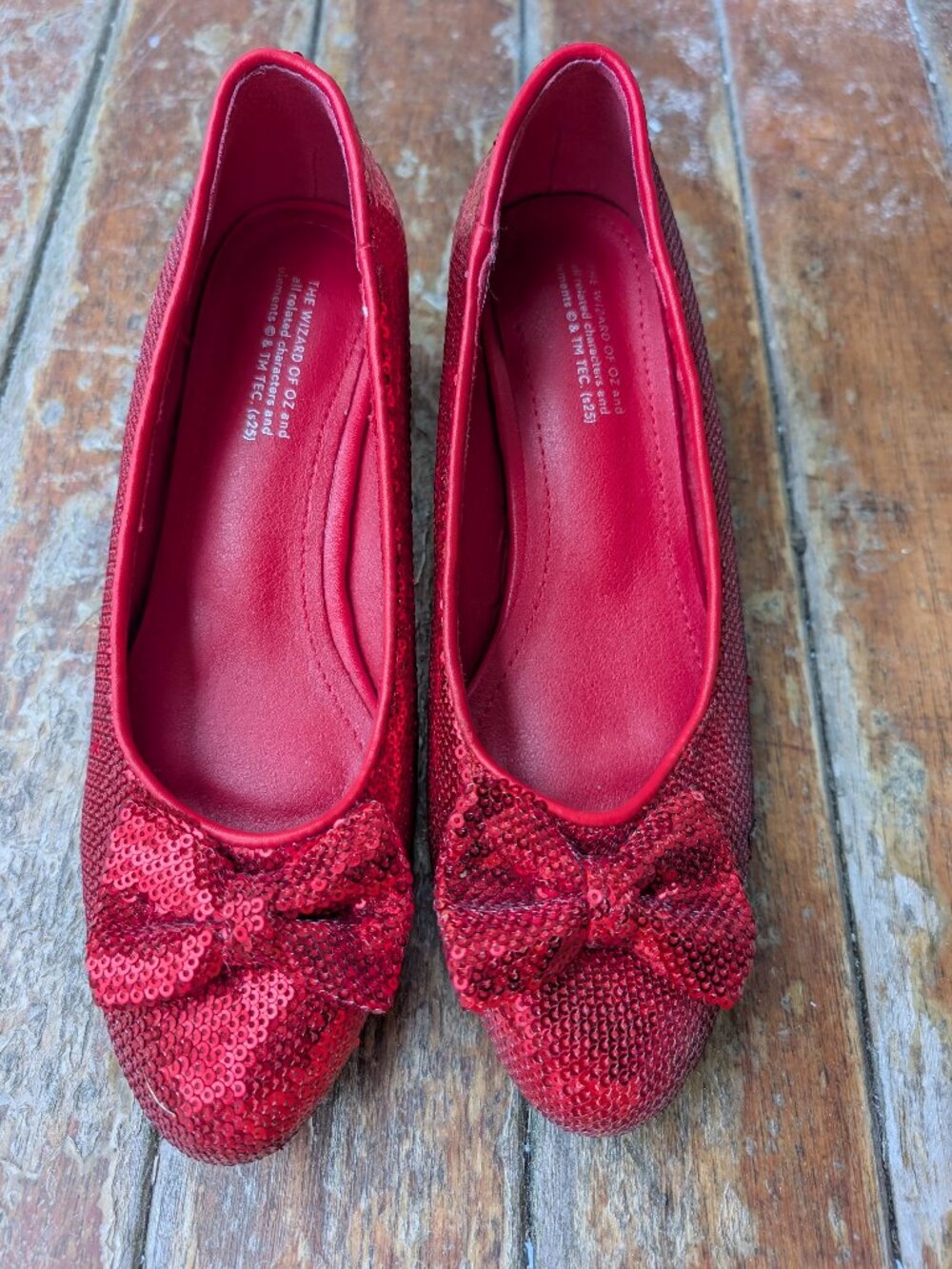 Dorothy's Ruby Slippers Wizard of Oz Red Sequin Heels Women's Size 7